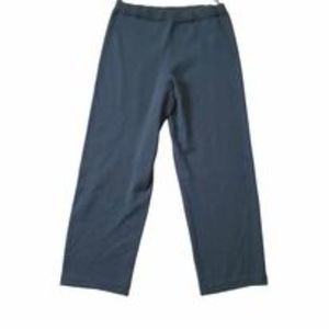 Eileen Fisher Vintage Green 100% Wool Rib Knit Pants Sz L